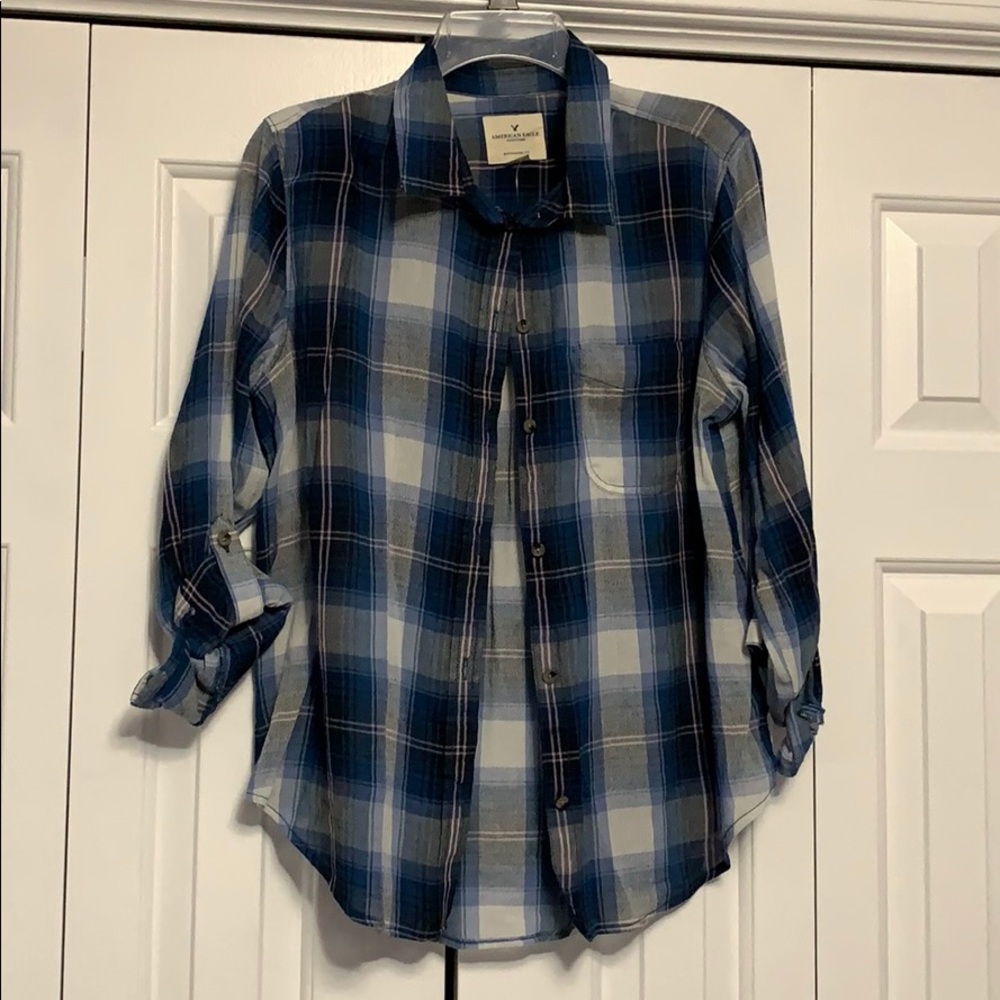 AE Flannel Boyfriend Fit